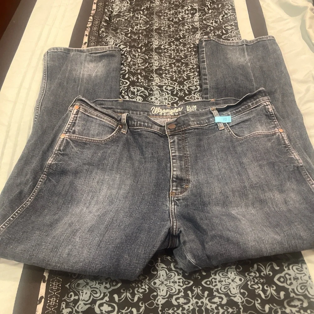 Wrangler GEORGE STRAIT Men's Relaxed Fit Dark Blue Jeans, nice , size 38x30